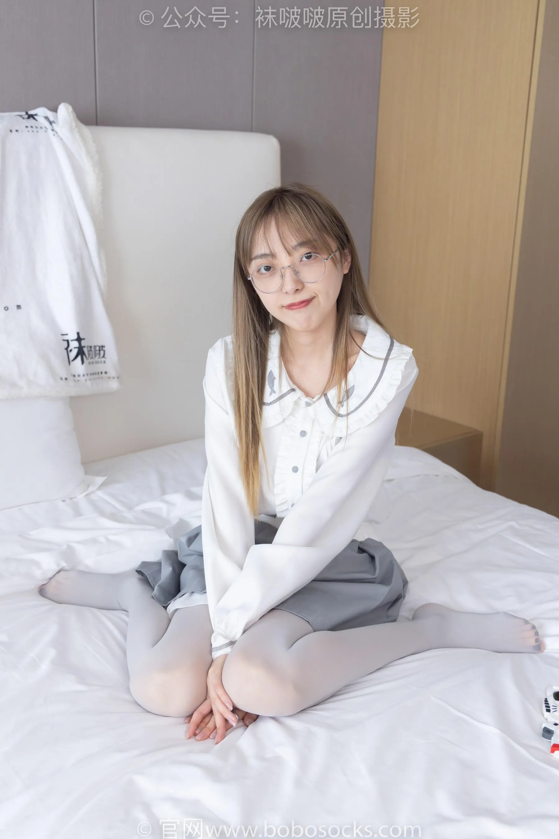 [BoBoSocks袜啵啵]NO.213 稚予-黑皮鞋、厚灰丝 [87P]插图8